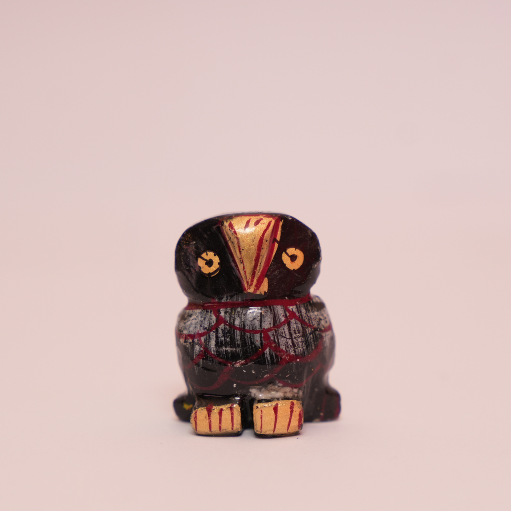 Crystal Owl Black Tourmaline - For Home & Office - Small