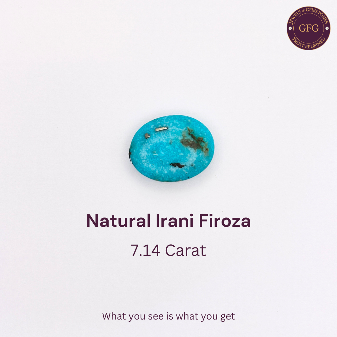 7.14 Carat Natural & Lab-certified Irani Firoza/Turquoise- GT 9466