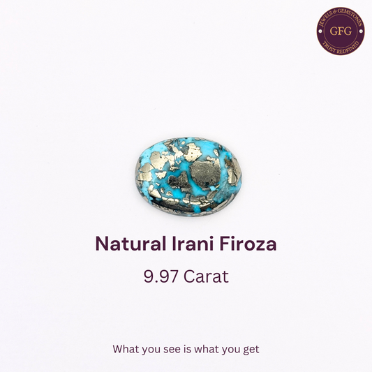 9.97 Ct. Natural & Lab-certified Irani Firoza/Turquoise- GT 5198