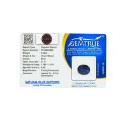6.38 Carats Natural Blue Sapphire (Neelam) Stone - 09/08-51