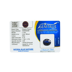 7.12 Carats Natural Blue Sapphire (Neelam) Stone - 09/08-54
