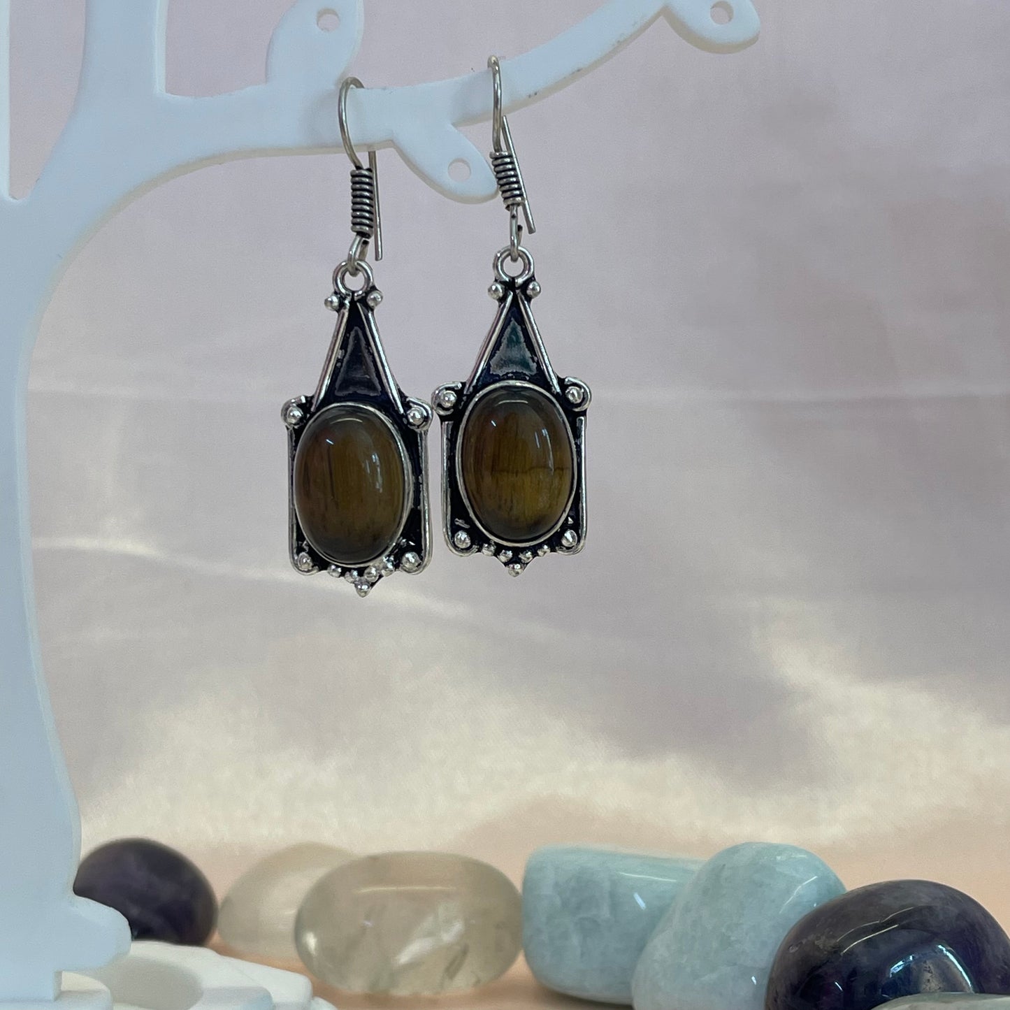 Tiger eye Teardrop Earrings