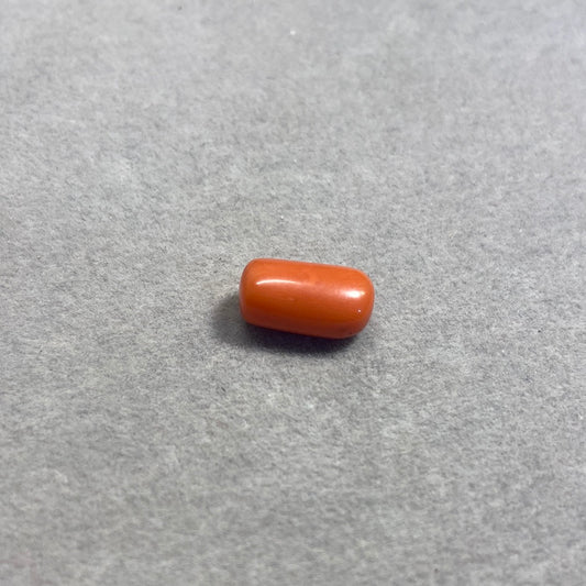 6.52 Carat Natural Red Coral Moonga Cylinder Shape - Lab Certified