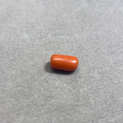 6.52 Carat Natural Red Coral Moonga Cylinder Shape - Lab Certified