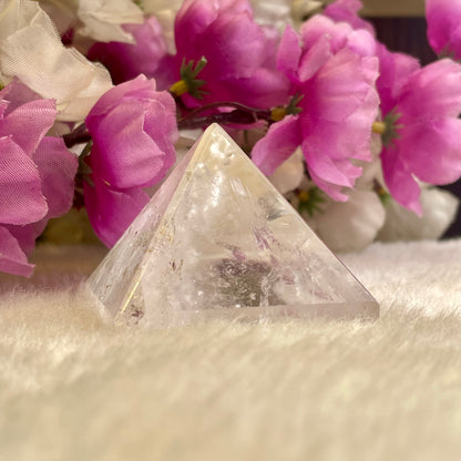 Clear quartz Sphatik Pyramid - 100-120 grams