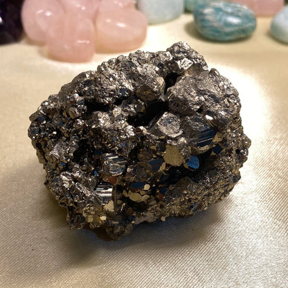 213gm Popular Quality Natural Pyrite Cluster Geode - Lab Certified