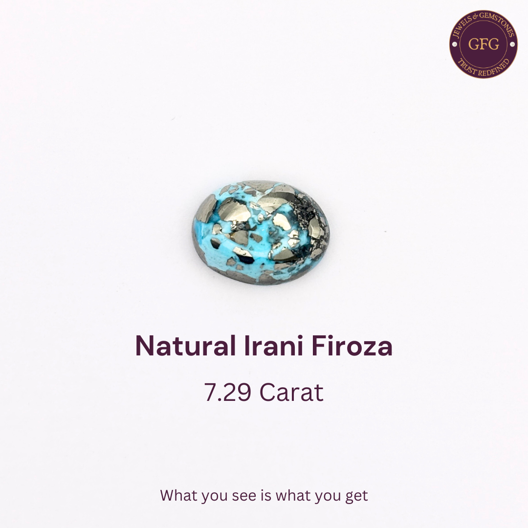 7.29 Carat Natural & Lab-certified Irani Firoza/Turquoise- GT 15771