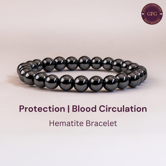 Protection & Blood Circulation - Hematite Bracelet- 8mm
