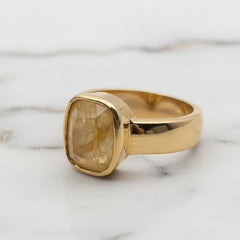 Natural Yellow Sapphire Pukhraj Panchdhatu Ring (Burma/Srilanka)