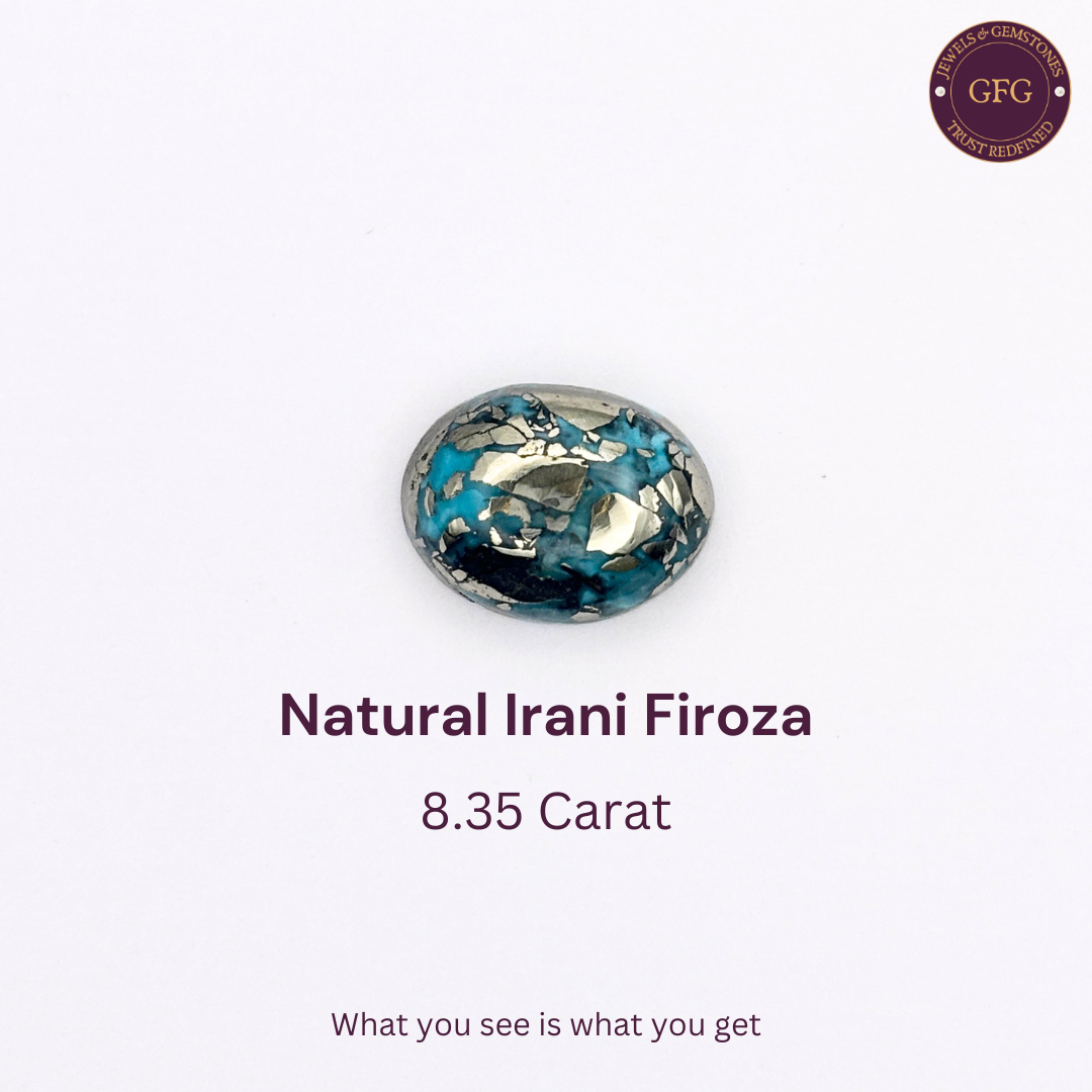 8.35 Carat Natural & Lab-certified Irani Firoza/Turquoise- GT 42394