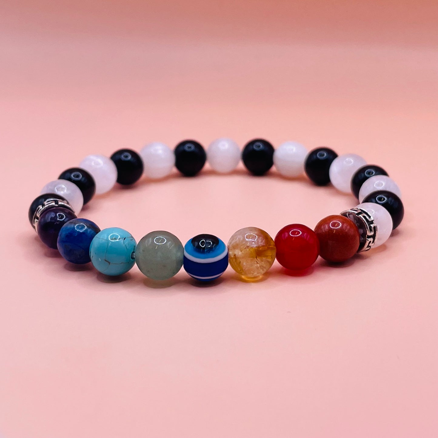 Seven Chakra - Tourmaline and Selenite Combo Bracelet - Natural