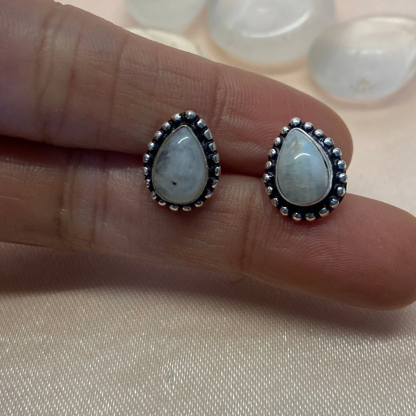 Moonstone Studs