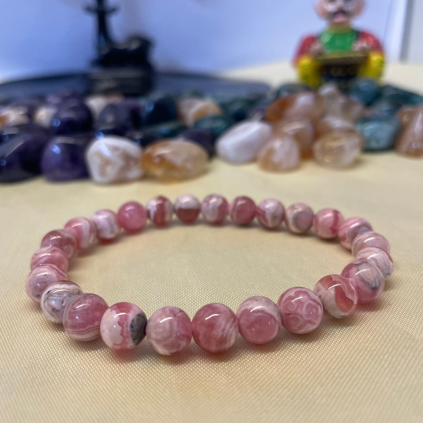 Love, Affection, Emotional Healing & Empathy Bracelet - Rhodochrosite - 8mm