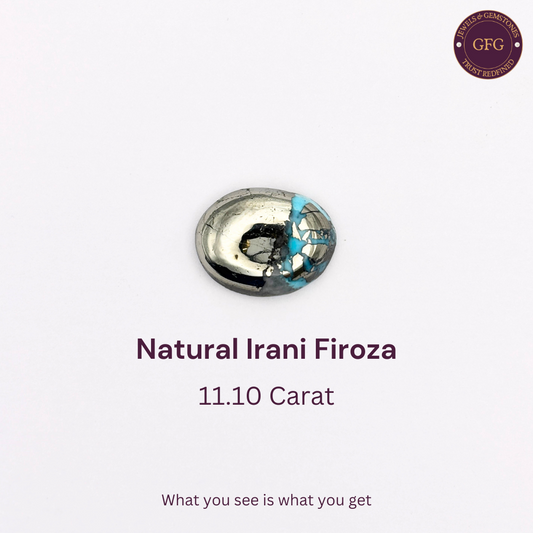 11.10 Ct. Natural & Lab-certified Irani Firoza/Turquoise- GT 6775