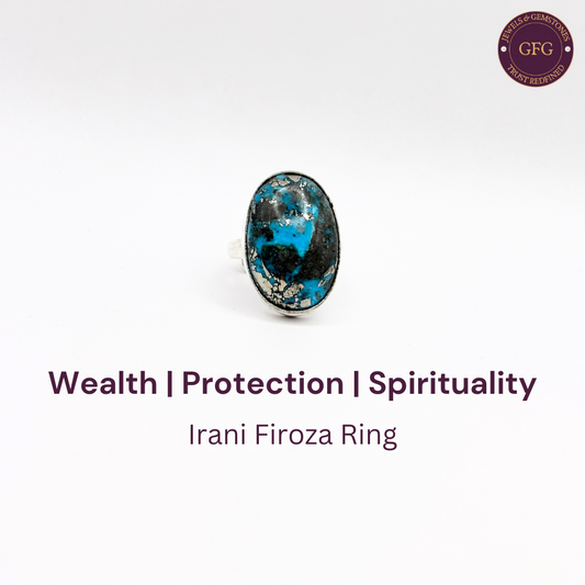 Irani Firoza German Silver Ring- IFR- 26