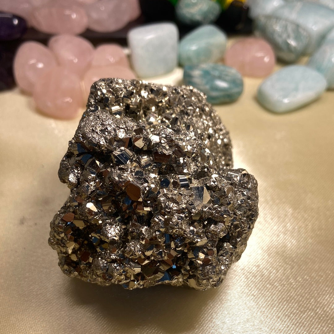 355gm Popular Quality Natural Pyrite Cluster Geode Lab Certified