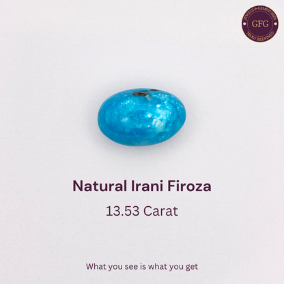 13.53 Carat Natural & Lab-certified Irani Firoza/Turquoise- GT 3317