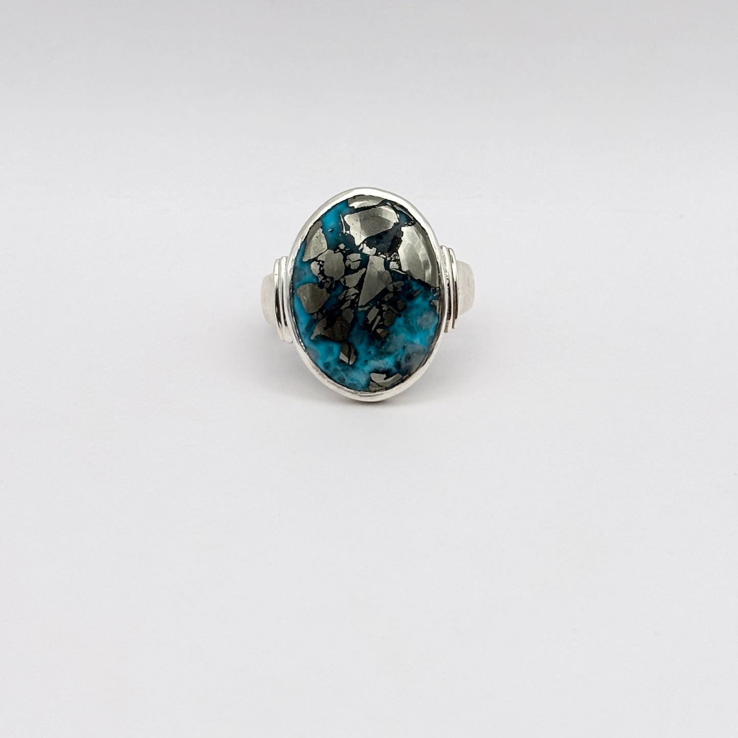 Mystic Irani Firoza Ring (Turquoise) 925 Pure Silver Ring - Natural Stone
