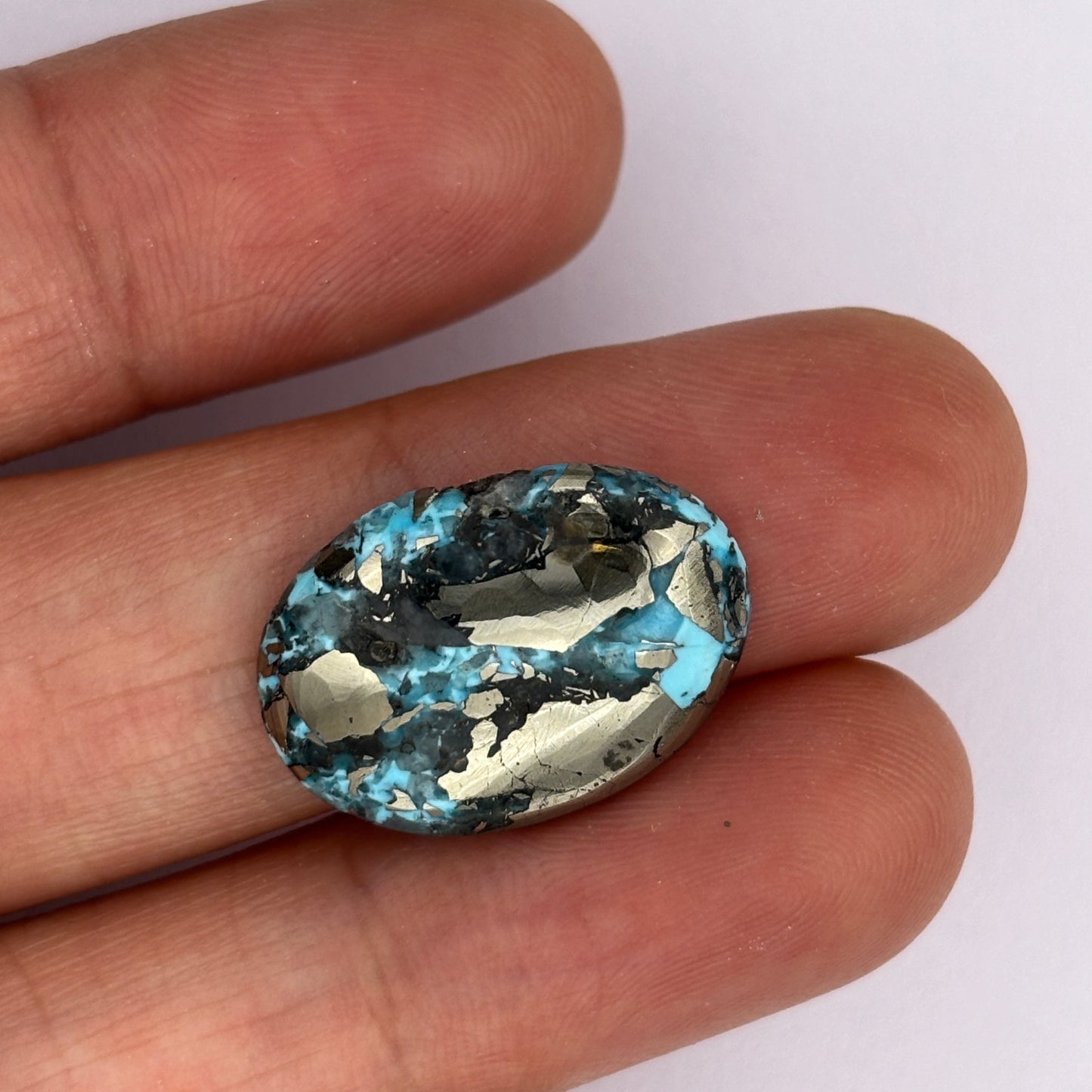 8.73 Ct. Natural & Lab-certified Irani Firoza/Turquoise- GT 5584