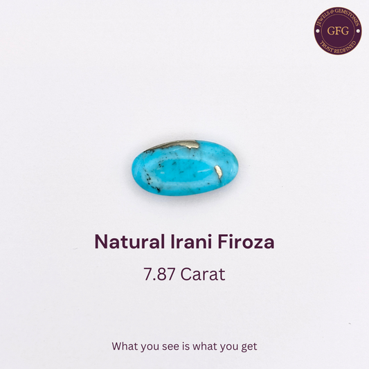 7.87 Carat Natural & Lab-certified Irani Firoza/Turquoise- GT 3759