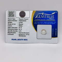 5.74 Carat Natural South Sea Pearl - Sachcha Moti - Lab Certified (SKU- GT30392)