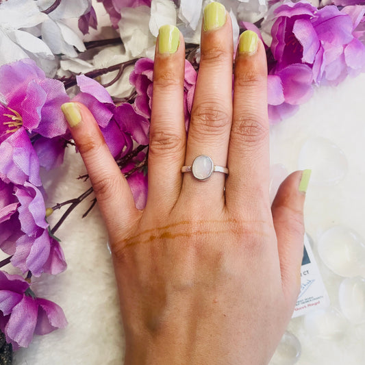 Adjustable Opal German Silver Ring