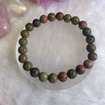 Unakite Bracelet- 8 mm