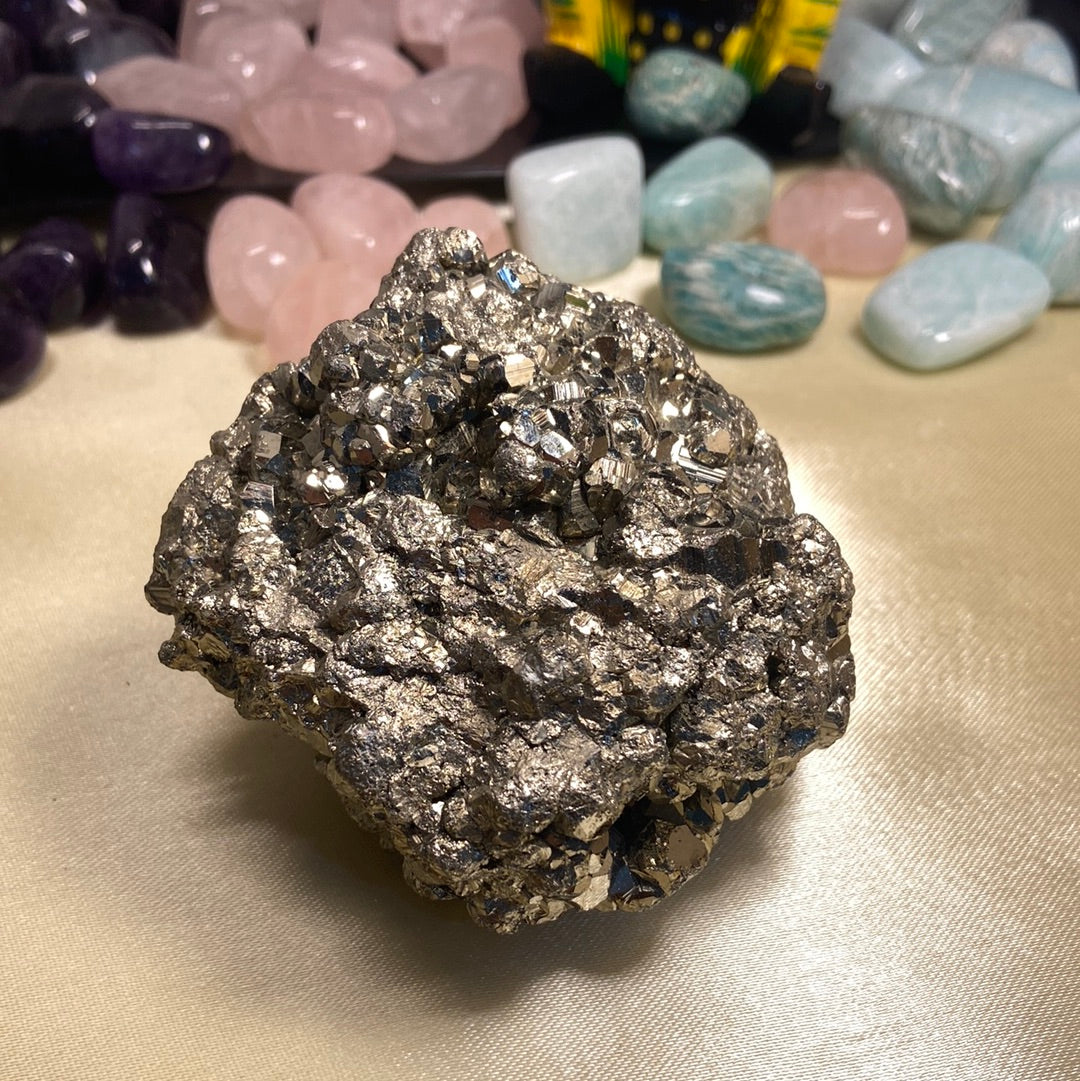 440gm Popular Quality Natural Pyrite Cluster Geode - Lab Certified