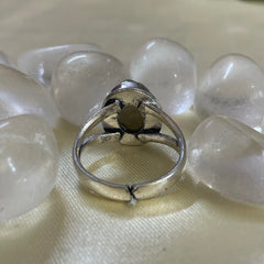 Cat’s eye / Lehsunia German Silver Ring Adjustable