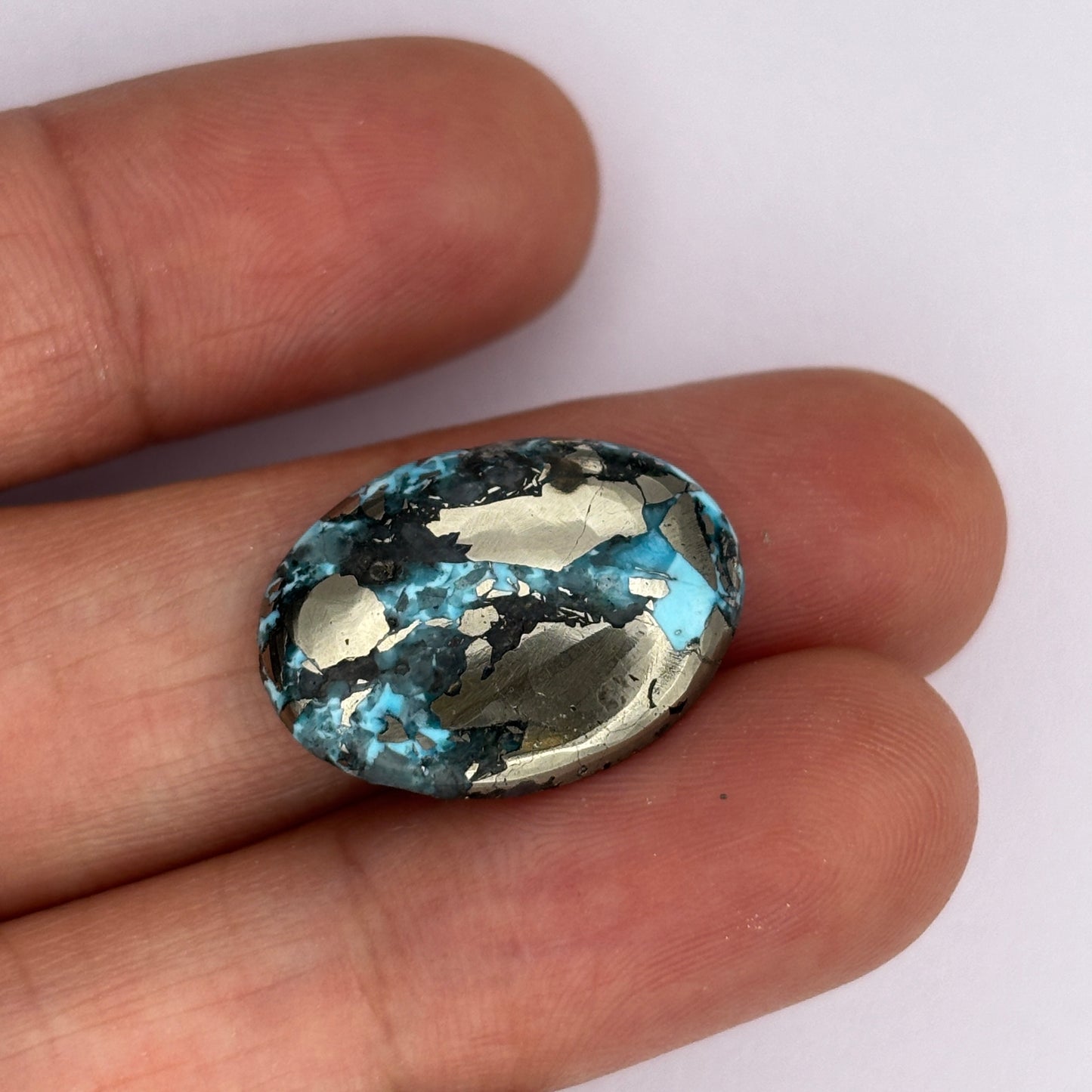 8.73 Ct. Natural & Lab-certified Irani Firoza/Turquoise- GT 5584