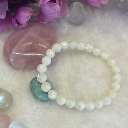 Anger Control & Emotional Balance Bracelet - Mother of Pearl - 8mm