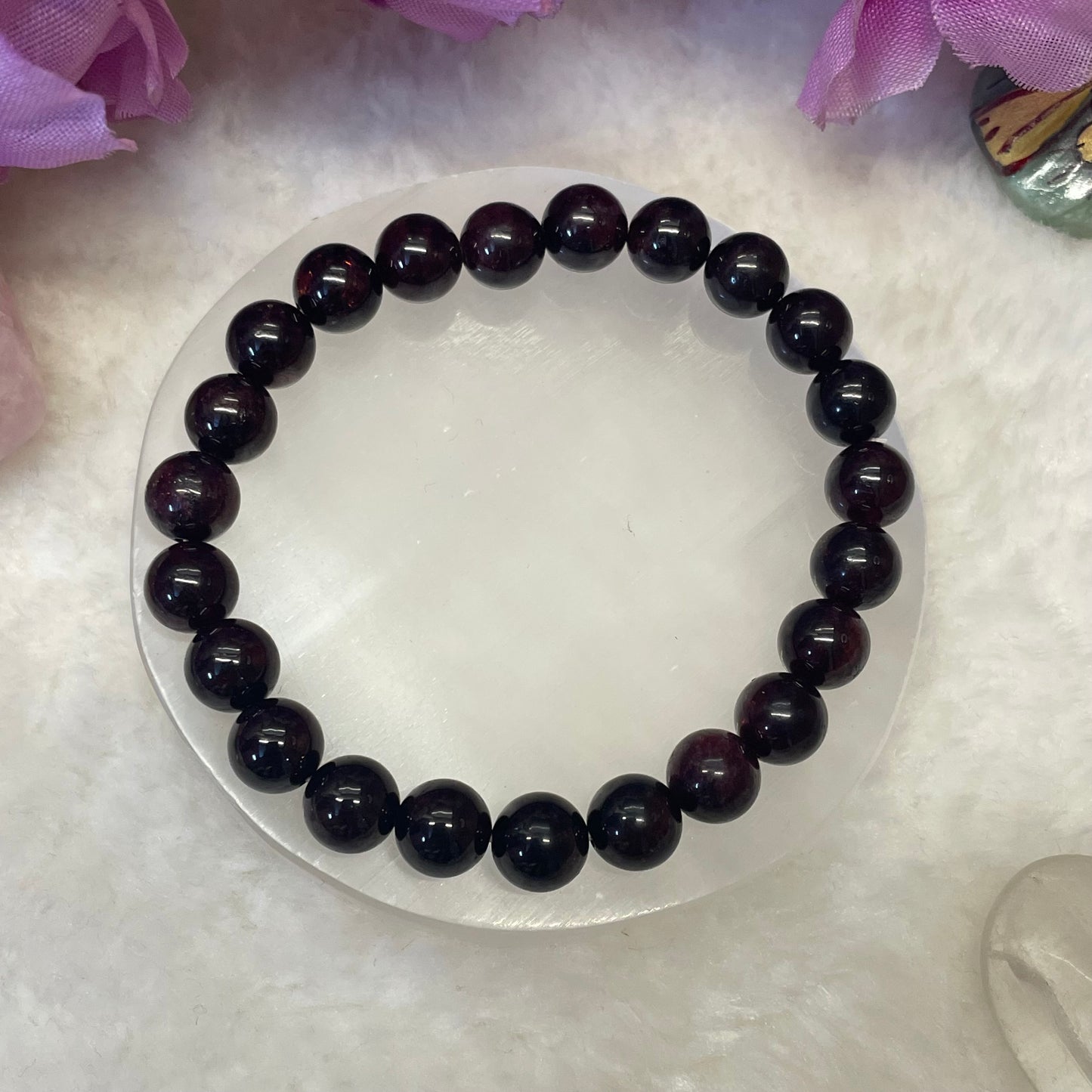 Courage & Manifestation Bracelet - Garnet - 8 mm