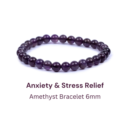 Amethyst Bracelet for Stress & Anxiety 6MM