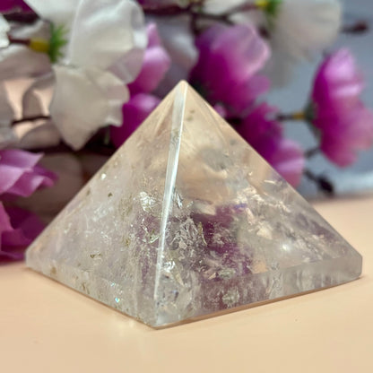 Clear quartz Sphatik Pyramid - 100-120 grams