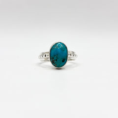 Irani Firoza Ring (Turquoise) 7 Carat - 925 Pure Silver Ring - Natural Stone - Lab Tested & Certified