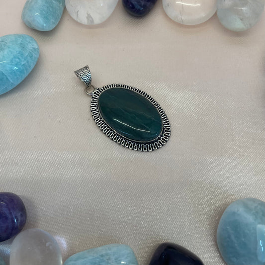 Oval Green Aventurine Pendant