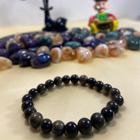 Protection Bracelet - Black Obsidian Bracelet - 8mm