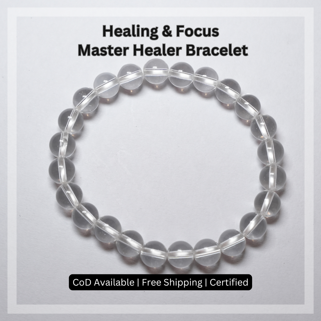 Master Healer & Focus Bracelet - Clear Quartz - Sphatik - 8mm