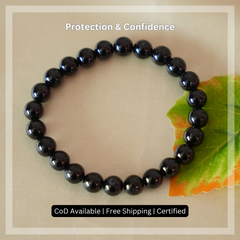 Nazar & Negativity Protection - Black Tourmaline Bracelet - 8mm