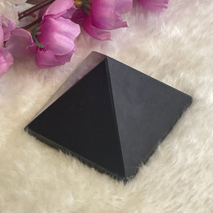 Black Agate Crystal Pyramid - 160-180 grams