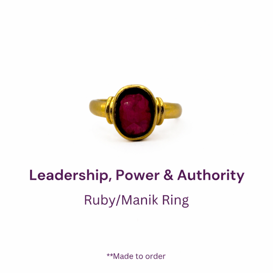 Ruby (Manikya) Ring - Panchdhatu - Lab Certified (Thailand Stone - Mozambique Touch)