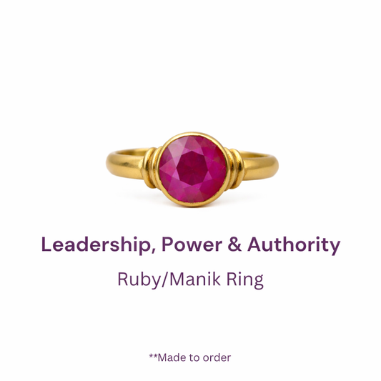 Ruby (Manikya) Ring - Panchdhatu - Lab Certified (Thailand Stone -Burma Touch)