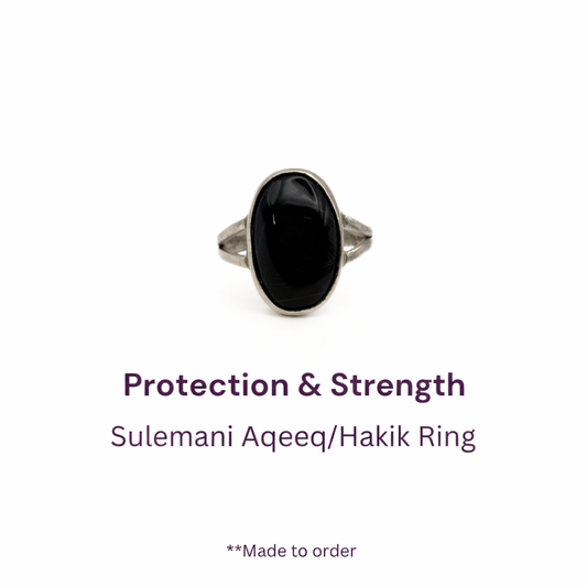 Natural Sulemani Hakik Pure Silver Ring