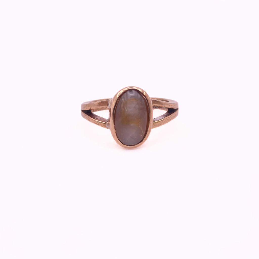 Natural Cat's Eye Ring in Panchdhaatu Lab Certified