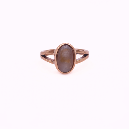 Natural Cat's Eye Ring in Panchdhaatu Lab Certified