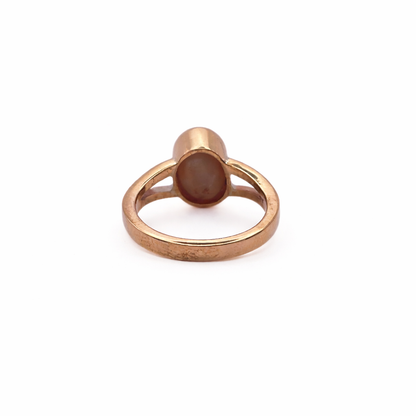 Natural Cat's Eye Ring in Panchdhaatu Lab Certified