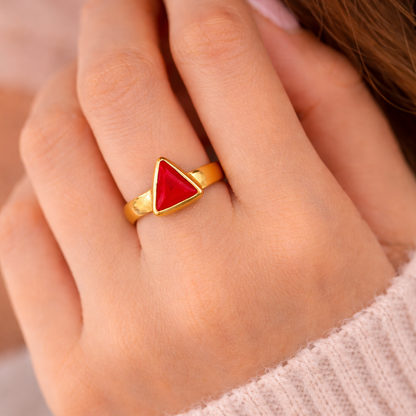 Munga Ring - Coral Ring - Panchdhatu (4-5 Ratti)