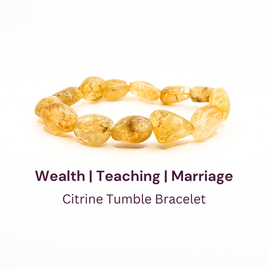 Wealth, Teaching & Marriage - Natural Citrine Tumble Bracelet