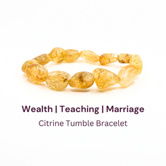 Wealth, Teaching & Marriage - Natural Citrine Tumble Bracelet