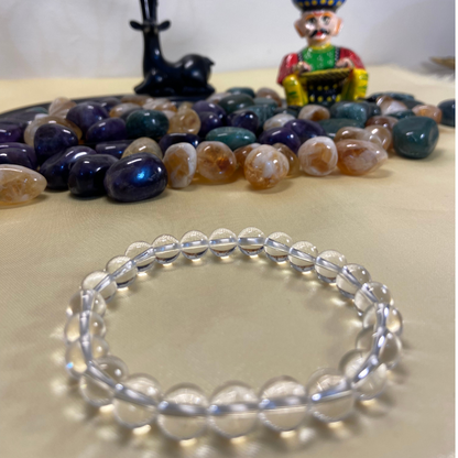 Master Healer & Focus Bracelet - Clear Quartz - Sphatik - 8mm